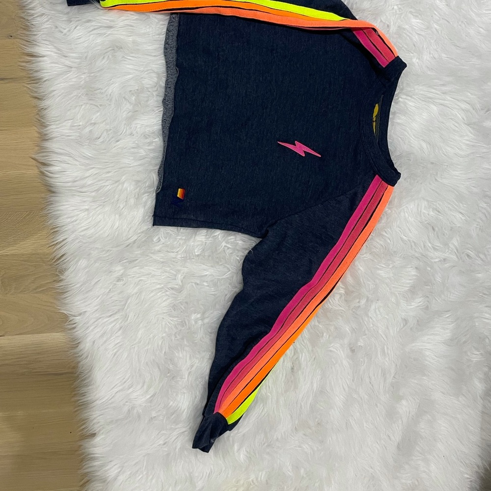 Aviator Nation Cropped Crew Sweatshit